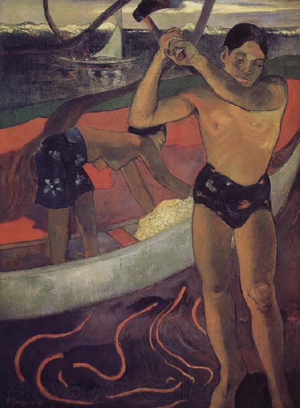 Paul Gauguin Helena ax man Norge oil painting art